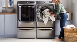 Wash white clothes in warm or cold shop water