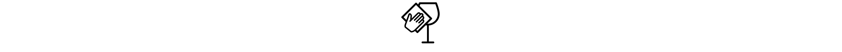 Hand drying wine glass with rag icon