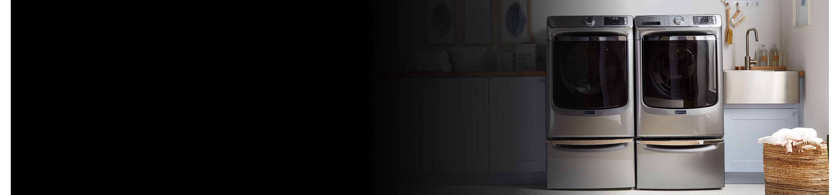 Front load Maytag® washer and dryer