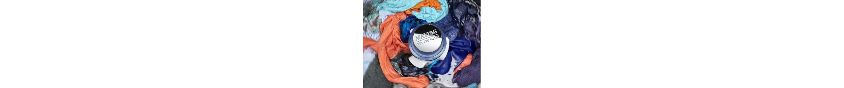 Overhead shot of clothes in washer mid cycle