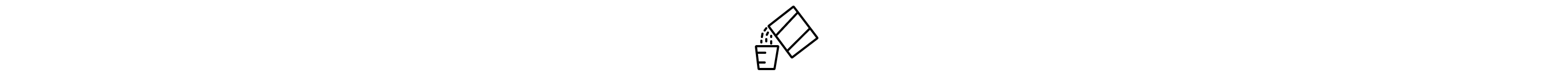 Box pouring powder into cup icon 