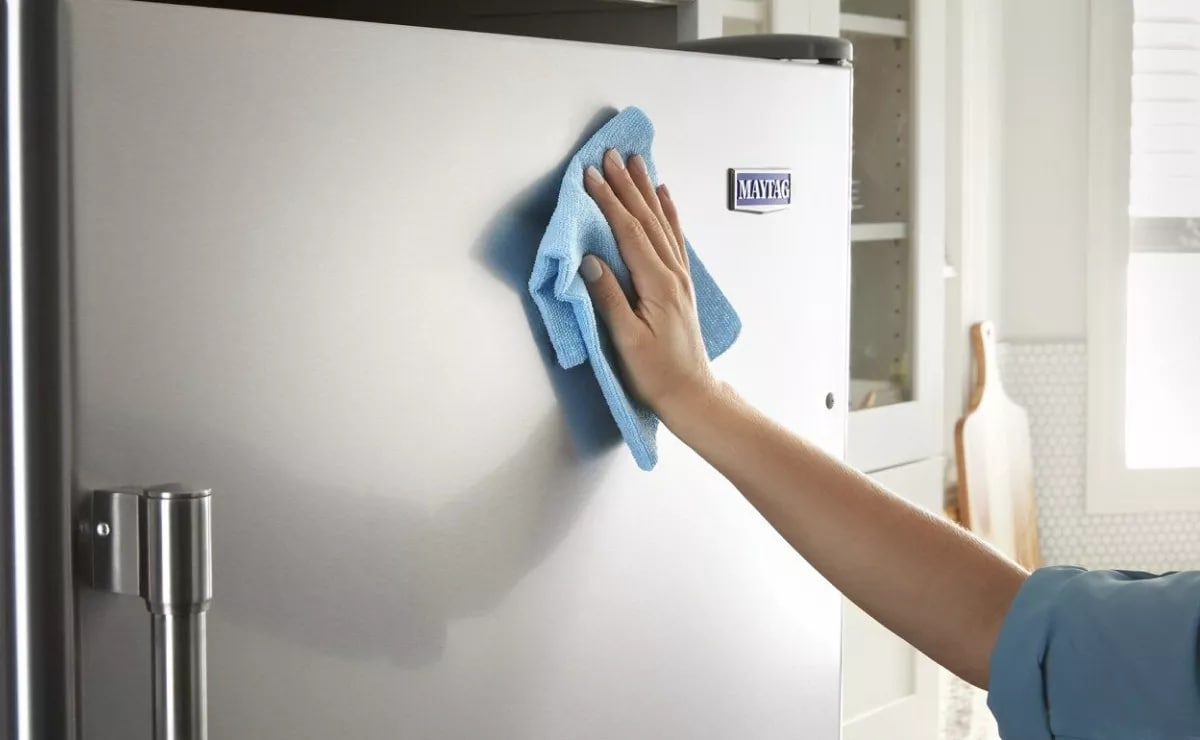 Gray Henley with grease spots on the front