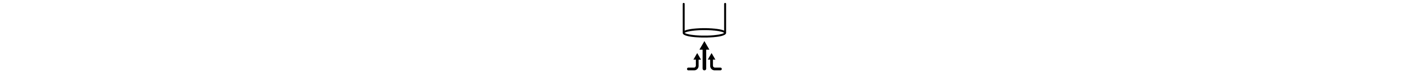 Arrows leading up into vacuum tube icon