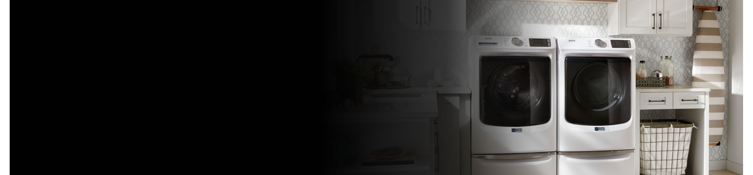 White Maytag® front load washing machine