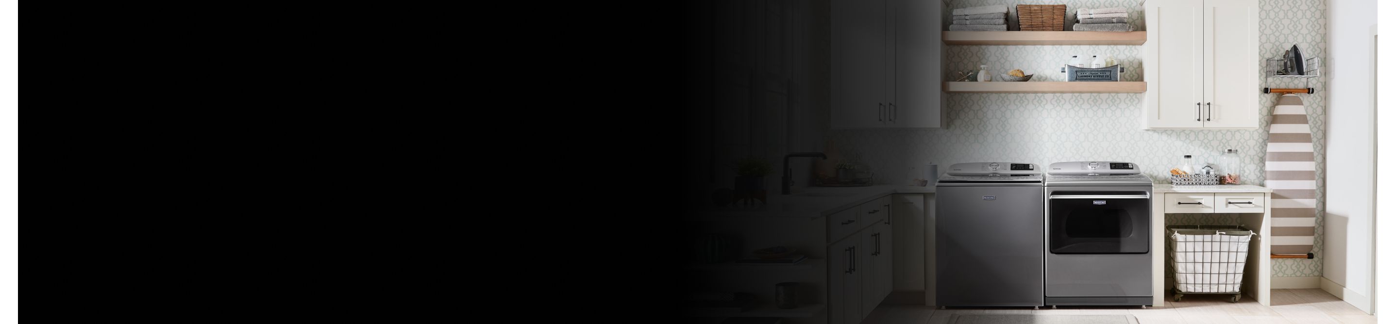 A Maytag® top load washer and dryer set