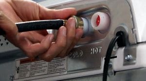 Washer dryer hot cold hook up top