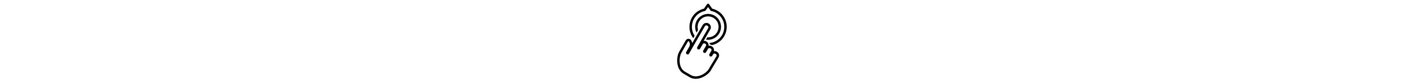 Hand pressing a button icon