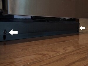 Dishwasher access panel with screws