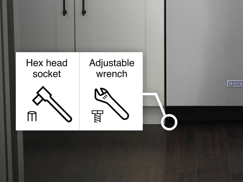 Use a wrench to rotate the legs