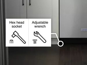 Use a wrench to rotate the legs