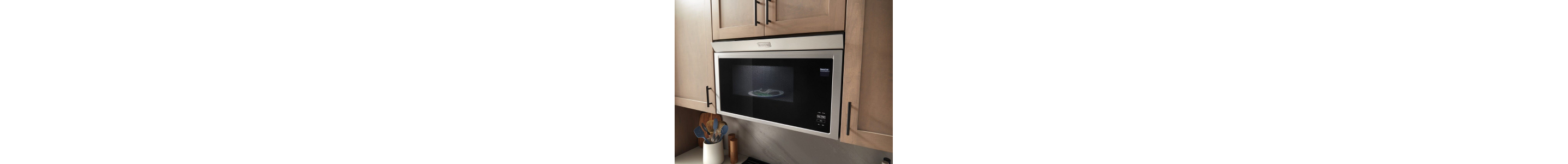 Built-in Maytag® microwave in cabinets