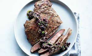 Reheating grilled steak top
