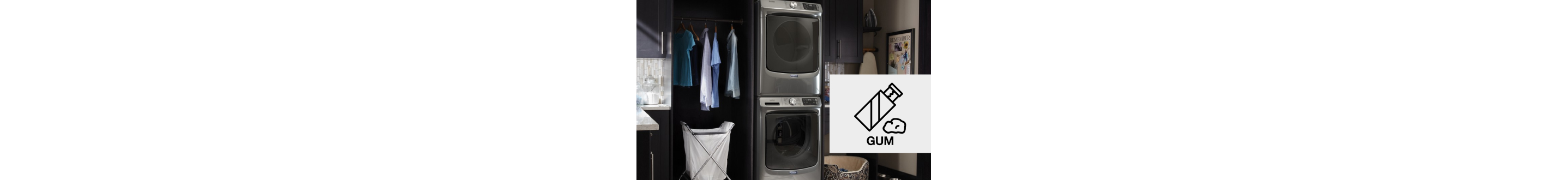 Stacked washer and dryer from Maytag brand