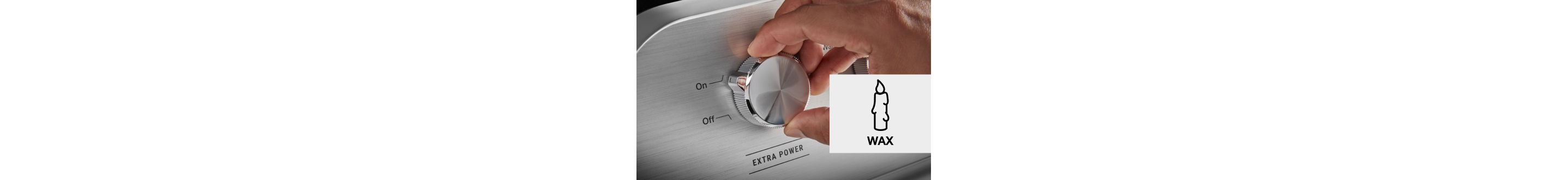 Person selecting a wash setting on a washer control panel