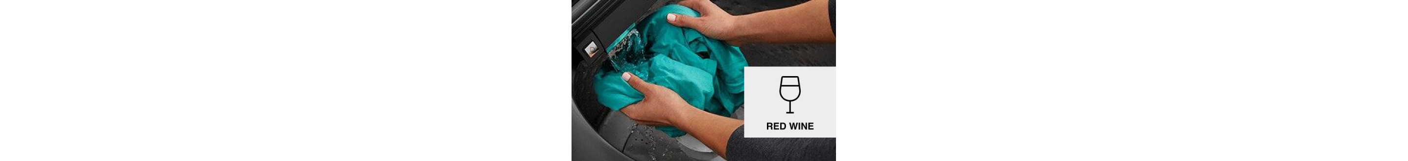 Running water over clothing