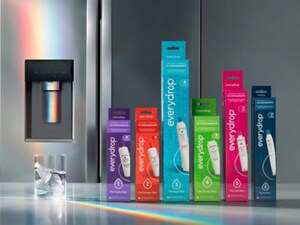 A variety of everydrop® water filters shown on a kitchen counter
