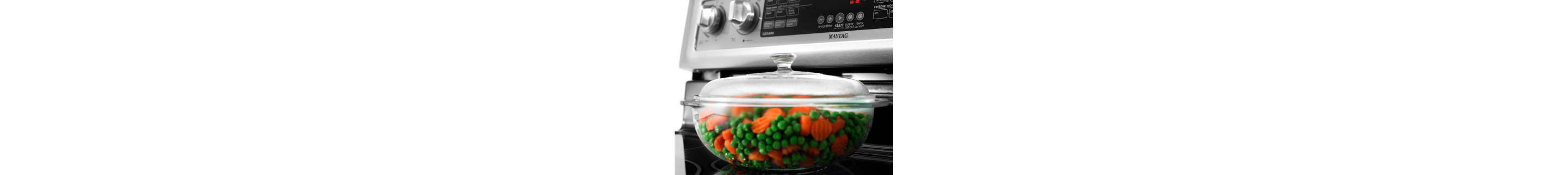 Vegetables inside of a glass bowl