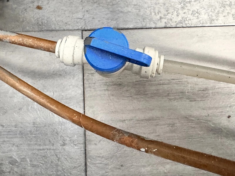 Waterline switched to the “on” position