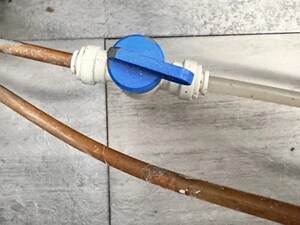 Waterline switched to the “on” position