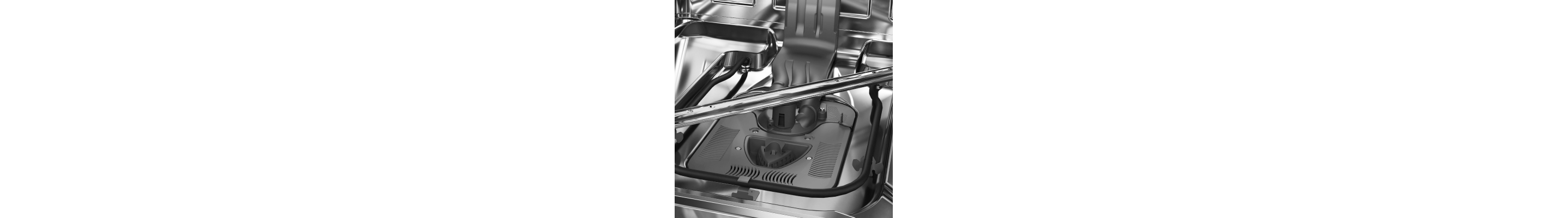 Stainless steel dishwasher tub with spray arm and heating element