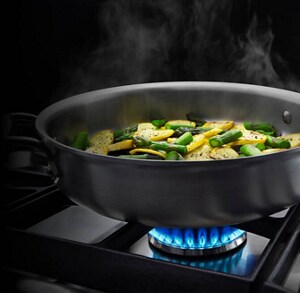 Mixed vegetables cooking on the stovetop