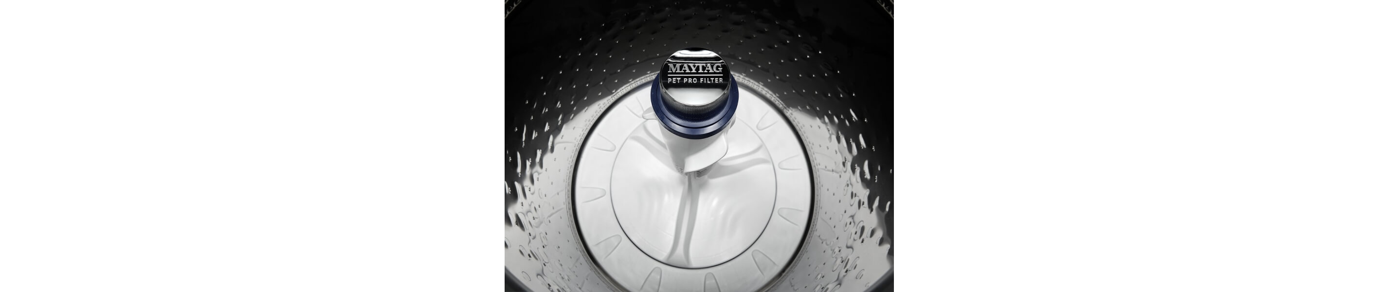 A close-up of the interior of a Maytag® washer tub