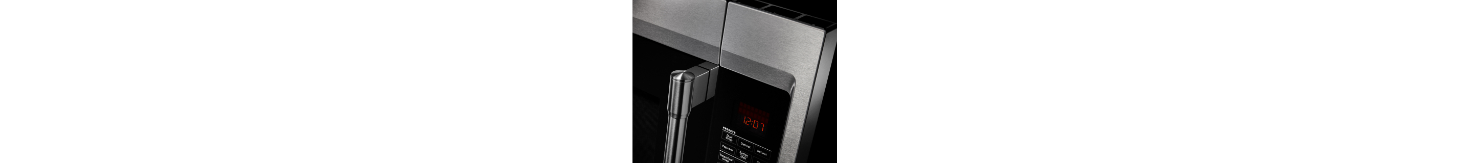 A microwave turning on