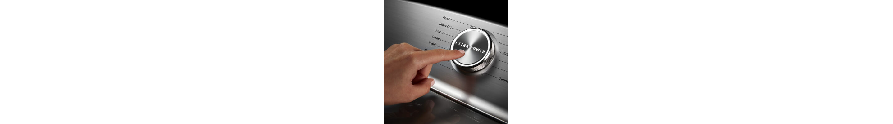 Person pushing the Extra Power button