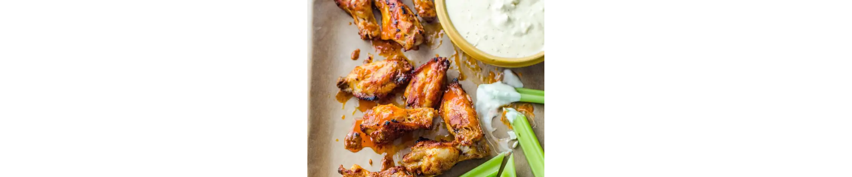 Chicken wings and celery