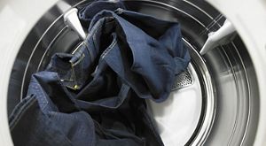 Denim jacket washing machine store