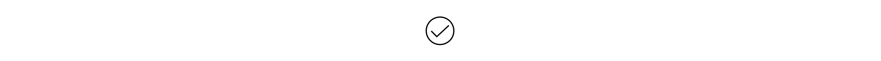 Check mark in a circle 