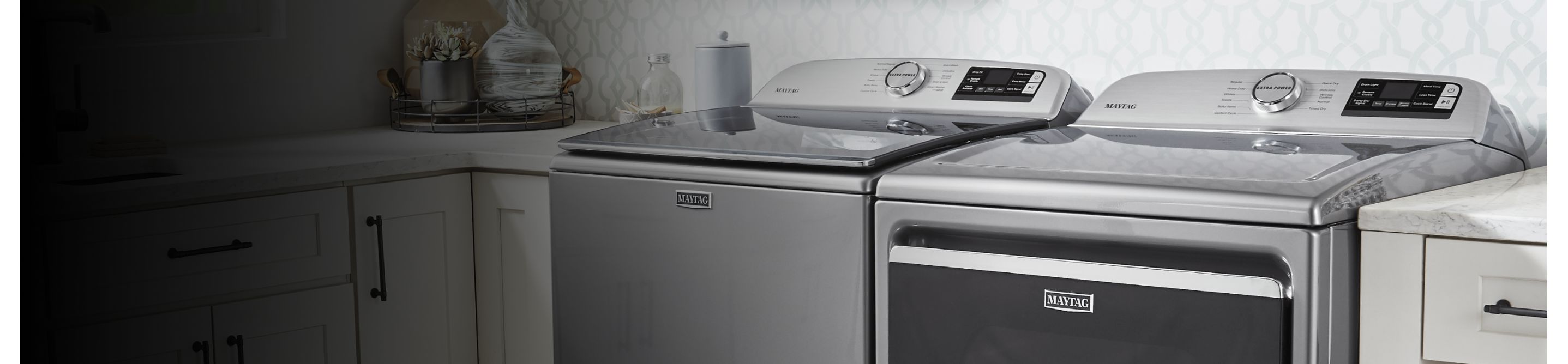 Maytag® top loading washer and dryer