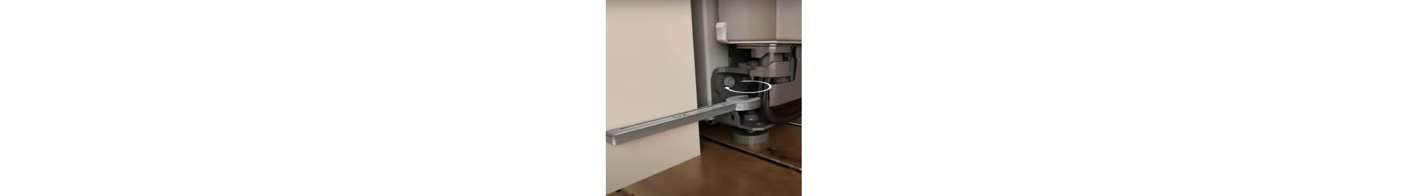 Wrench rotating leveling leg on refrigerator