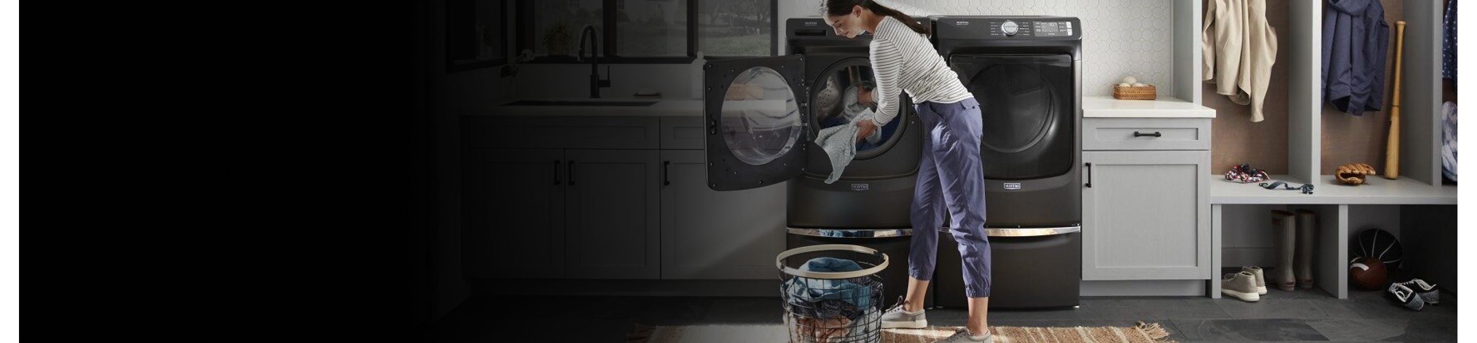 Removing clothes from the dryer