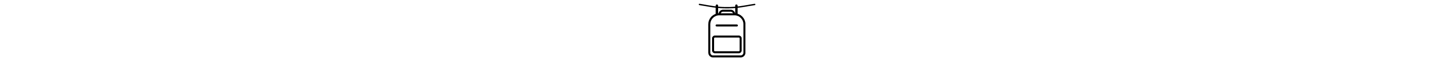 Backpack on a clothesline icon