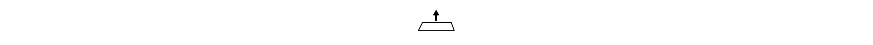 Cooktop with up arrow icon
