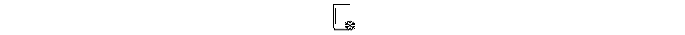 Upright freezer with snowflake icon