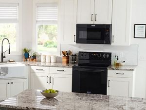 Built in microwave above best sale stove