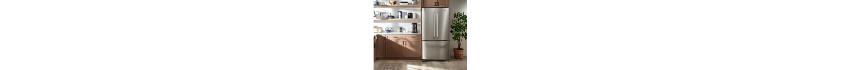 French door refrigerator in a modern kitchen
