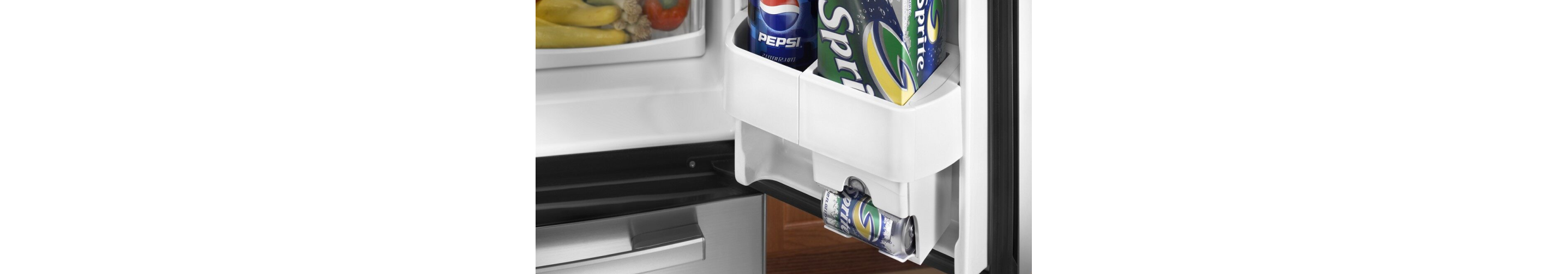 A drinker dispenser in the side of a refrigerator