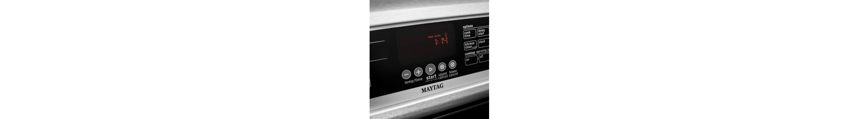 An oven control panel