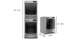 Stand up washer store and dryer dimensions