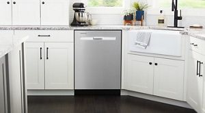 Dishwasher width cabinet top
