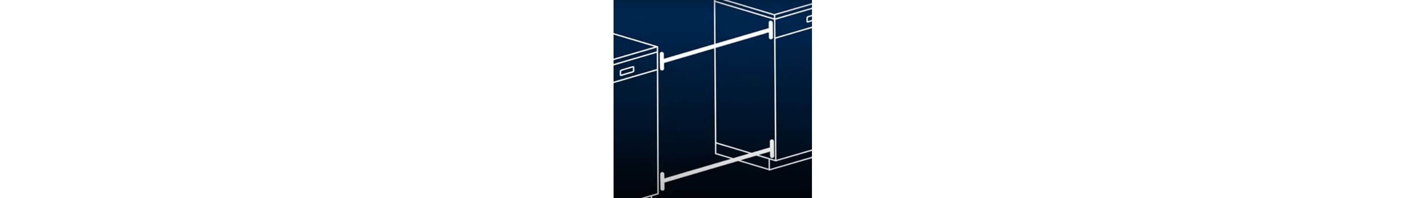 Cabinet-to-cabinet width measurement illustration