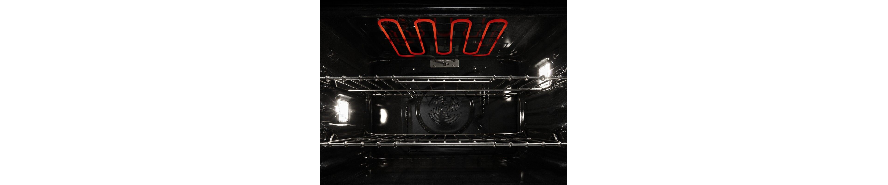 Hot coils in an oven
