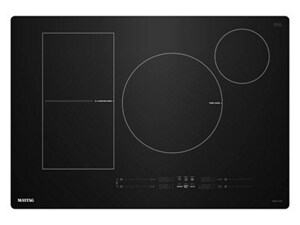 An overhead view of an induction cooktop