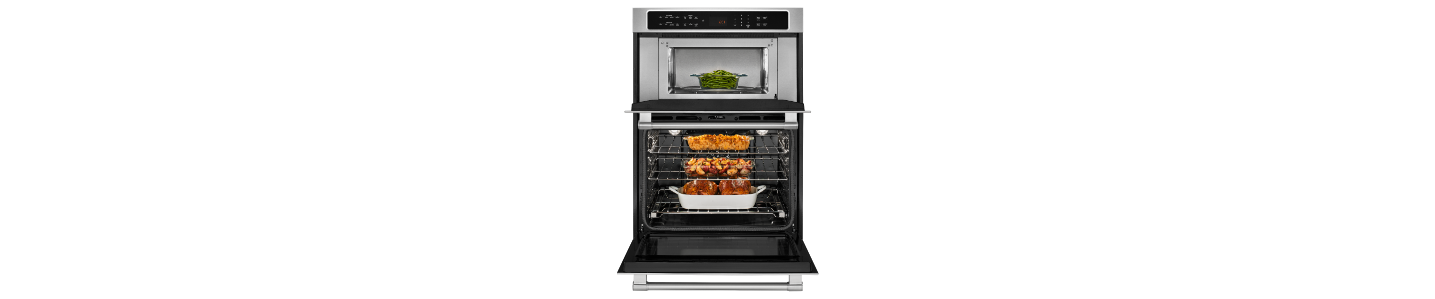 A combination wall oven