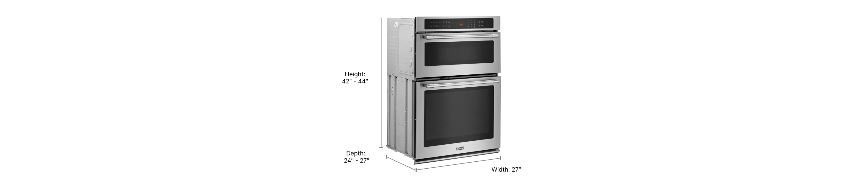 27” combo wall oven dimensions
