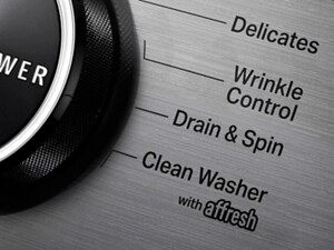 Close-up of Maytag® washer control panel with Wrinkle Control Cycle
