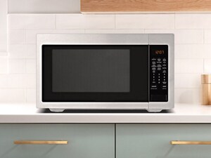 Microwave on countertop